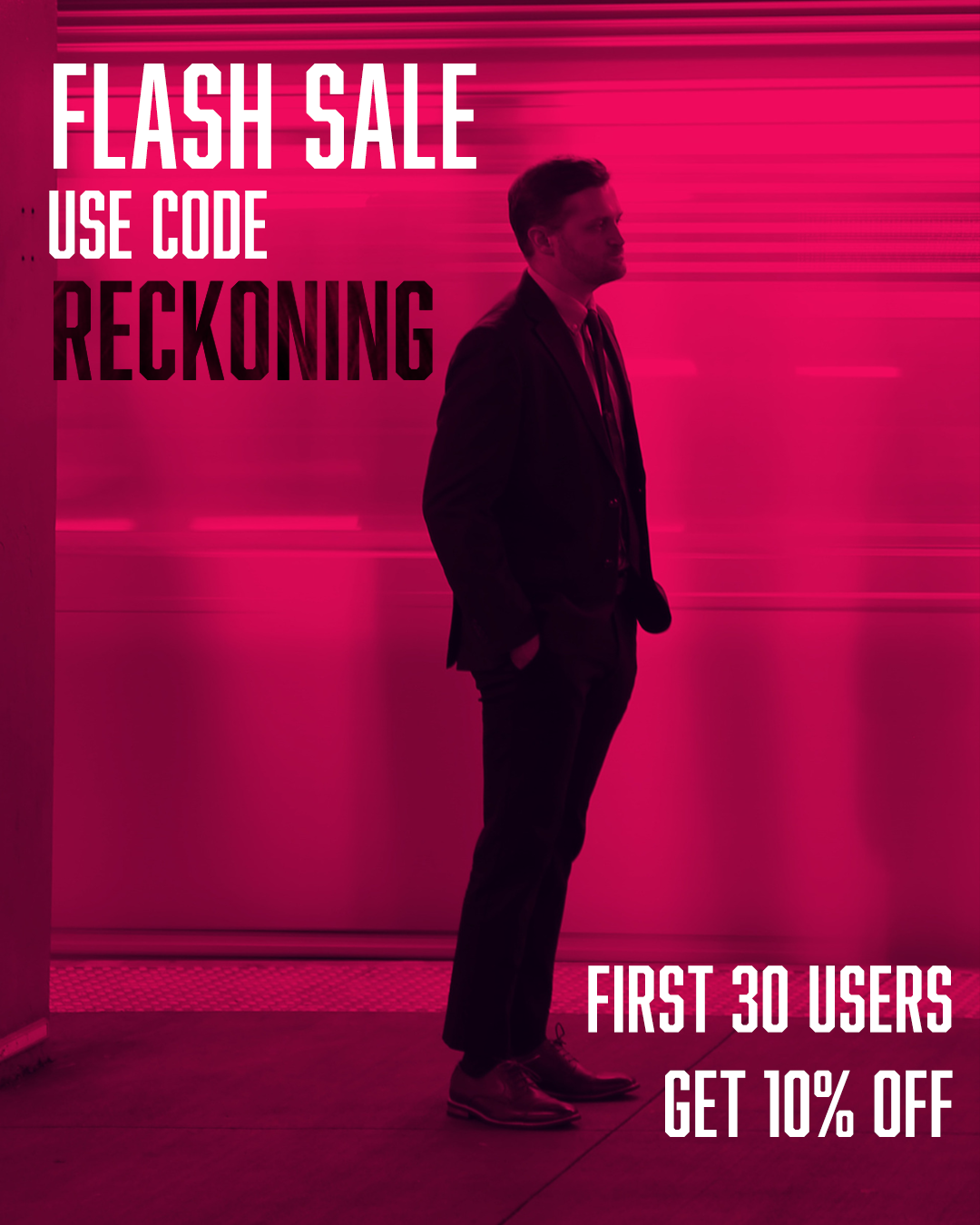 A flash sale discount announcement for tickets.